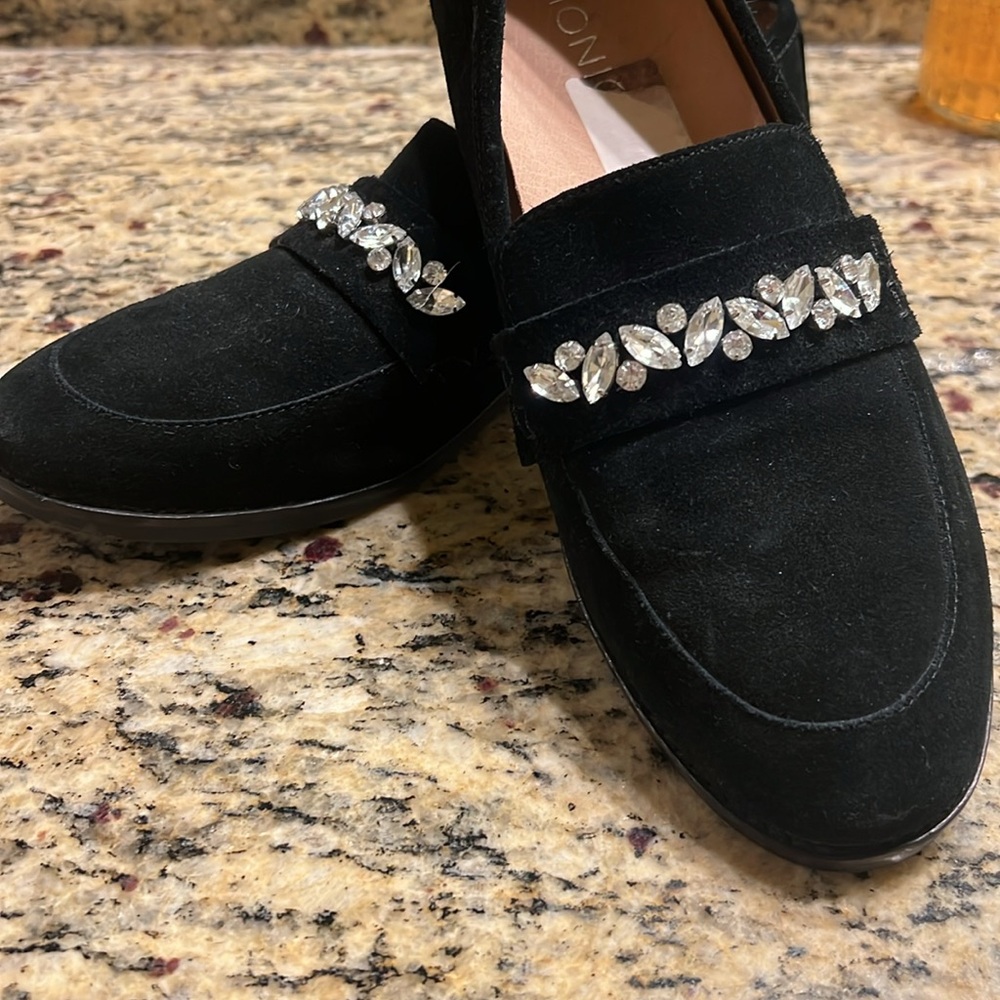 Vionic Avvy Embellished Orthotic Suede Crystal Embellished Loafer Size 9 - Picture 4 of 5